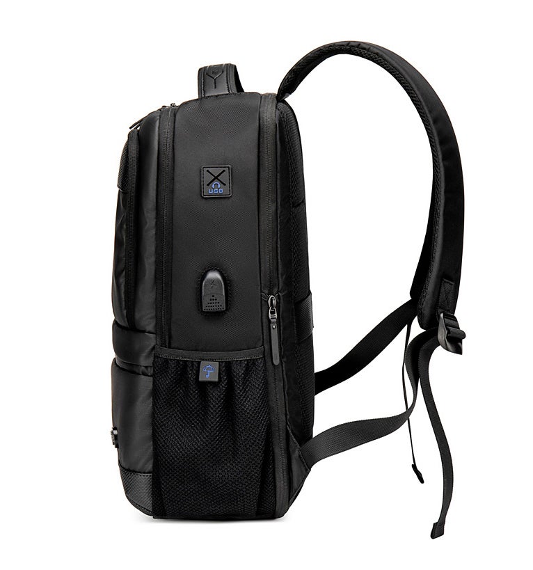 جولدن وولف GB00402 حقيبة ظهر لاب توب قابلة للتوسيع مقاومة للماء 15.4" - لون اسود — جولدين وولف - Image 5